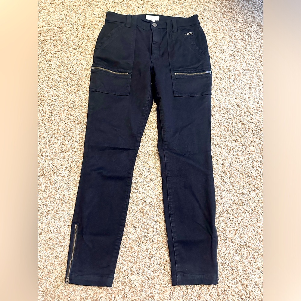 SOLD ON MP Joie park cargo black moto pants amazing condition and very on trend